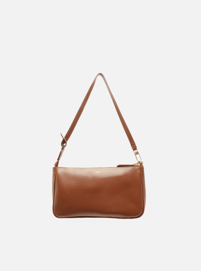 Bolsa Tiracolo Caramelo Couro Pequena Lenço