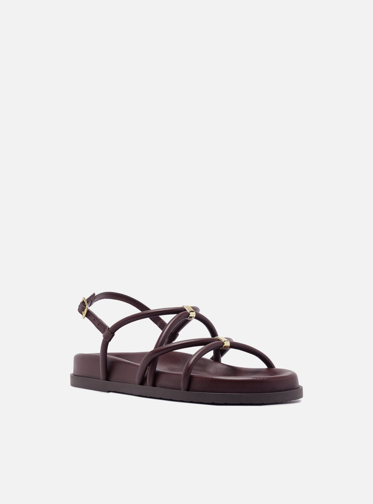 Sandália Papete Vermelha Flatform Metais — foto 2