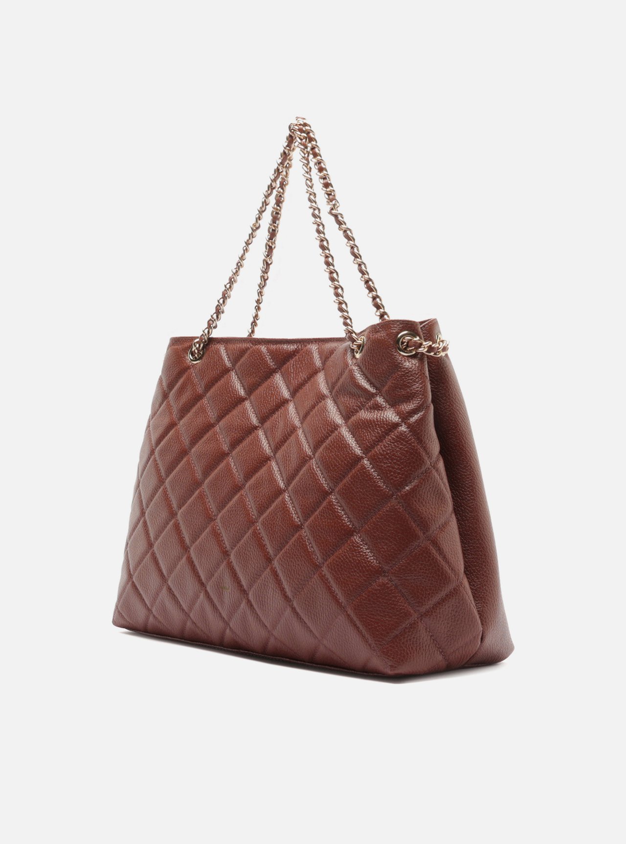 Bolsa Tote Marrom Couro Matelassê Gab Grande — foto 2