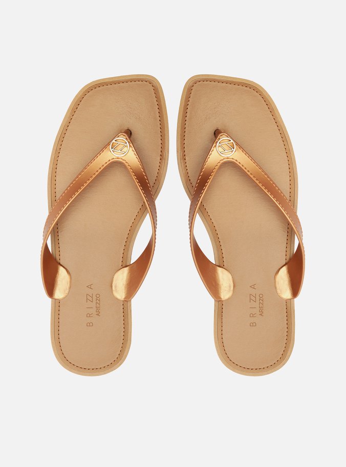 Chinelo de Dedo Marrom Tira V Brizza