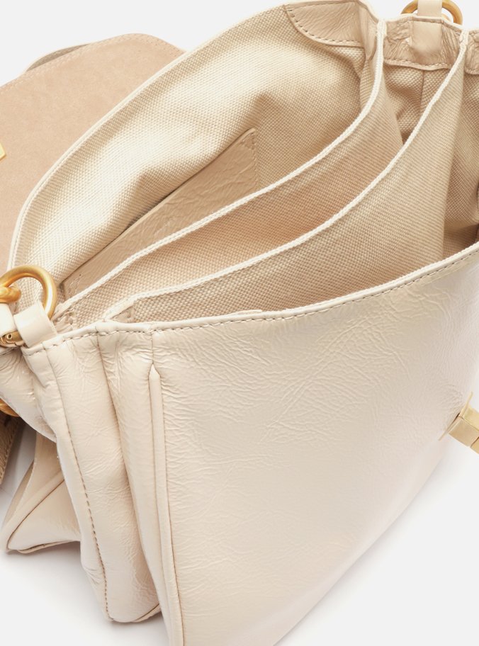Bolsa Tiracolo Branca Couro Amélia Grande