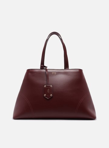 Bolsa Tote Vermelha Grande Costuras Bag Charm