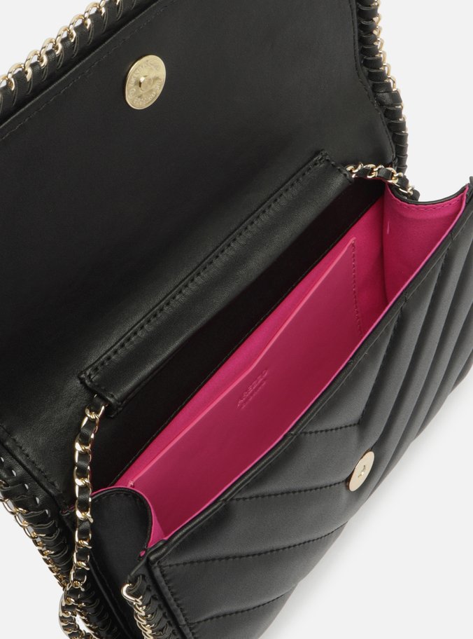 Bolsa Tiracolo Preta Pequena Matelassê Corrente