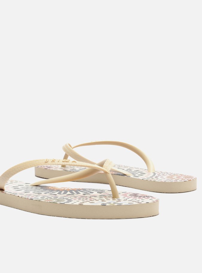 Chinelo de Dedo Branco Estampa Color Marrocos