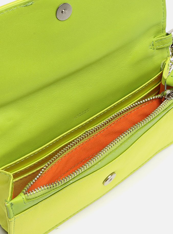 Bolsa Tiracolo Verde Cetim Pequena