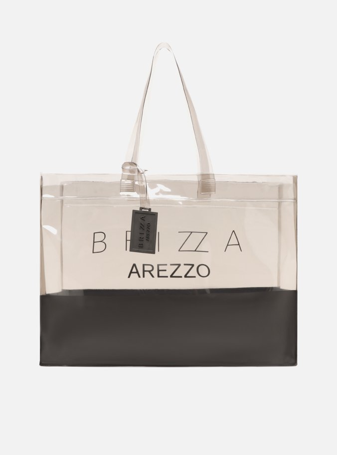 Bolsa Shopping Preta Vinil Liz Logo Grande
