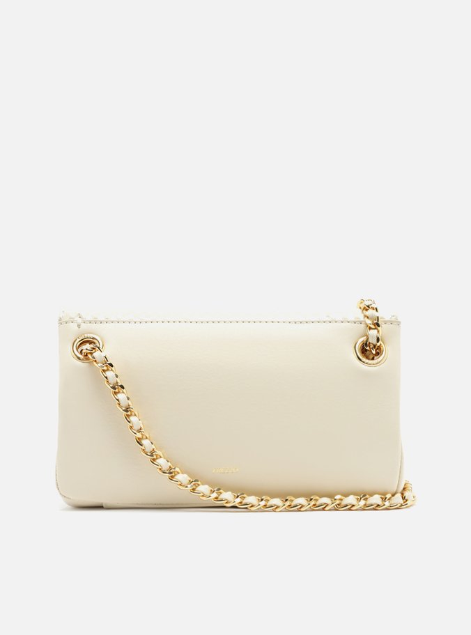 Bolsa Tiracolo Off-White Couro Snake Pequena