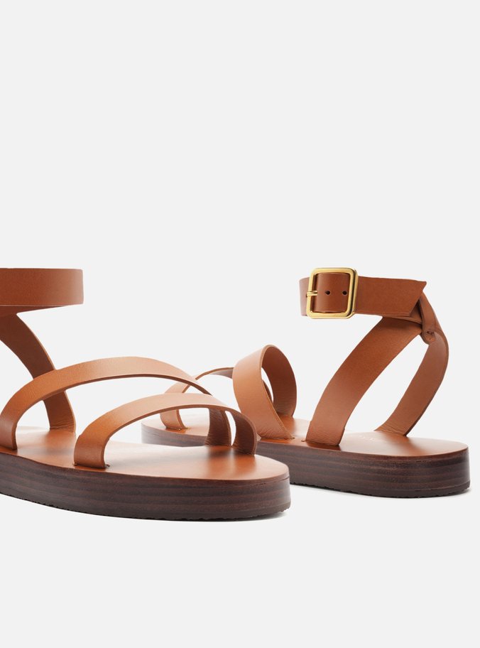Sandália Marrom Salto Flatform