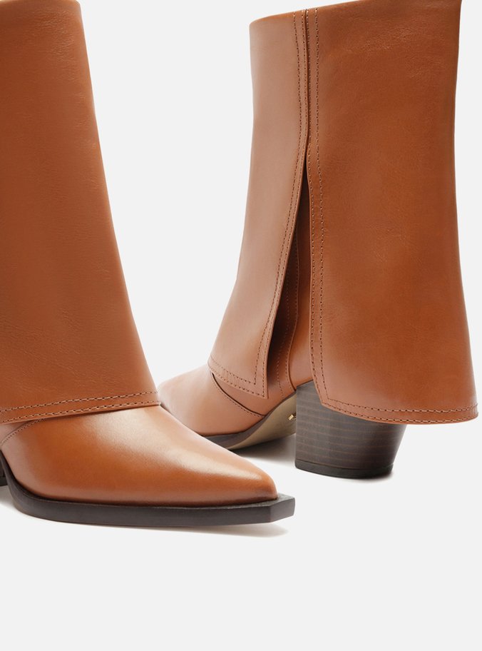 Bota Marrom Couro Cano Médio Capa Georgia