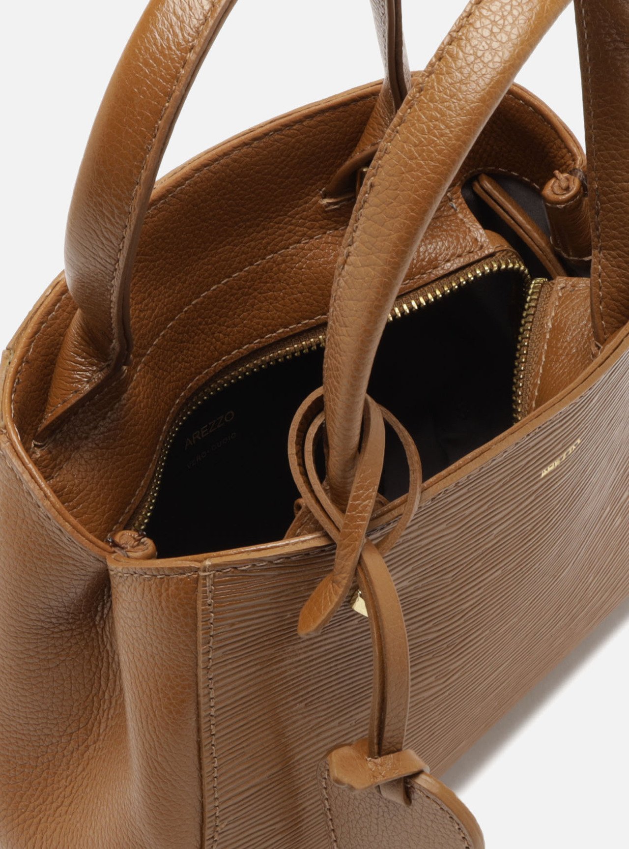 Bolsa Tote Caramelo Couro Bella Pequena — foto 4