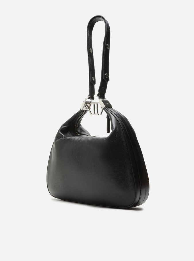 Bolsa Tiracolo Preta Couro Harper Grande