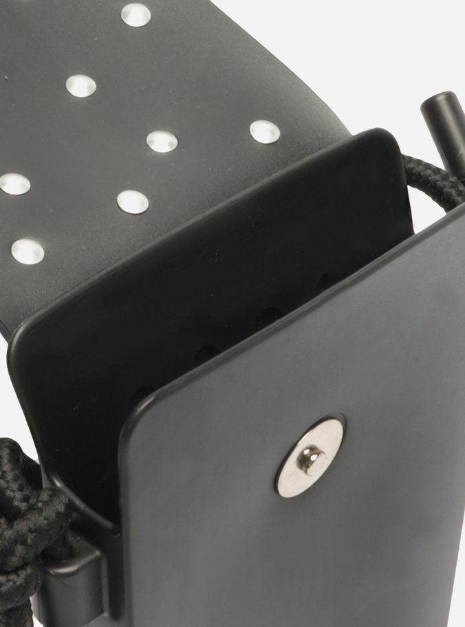 Bolsa Tiracolo Preta Aplicações Pequena Brizza