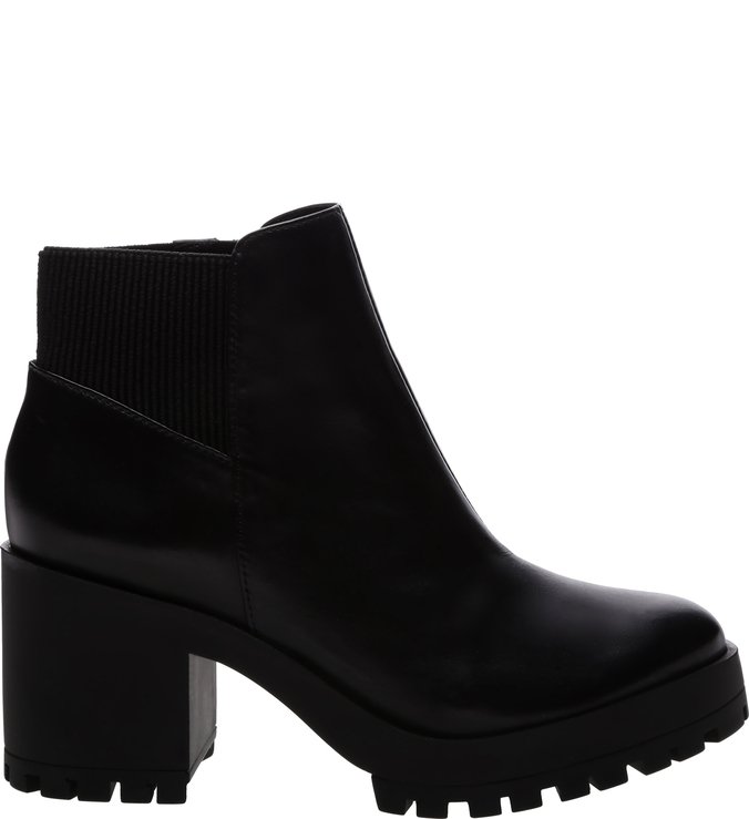Bota Couro Chelsea Tratorada Preta