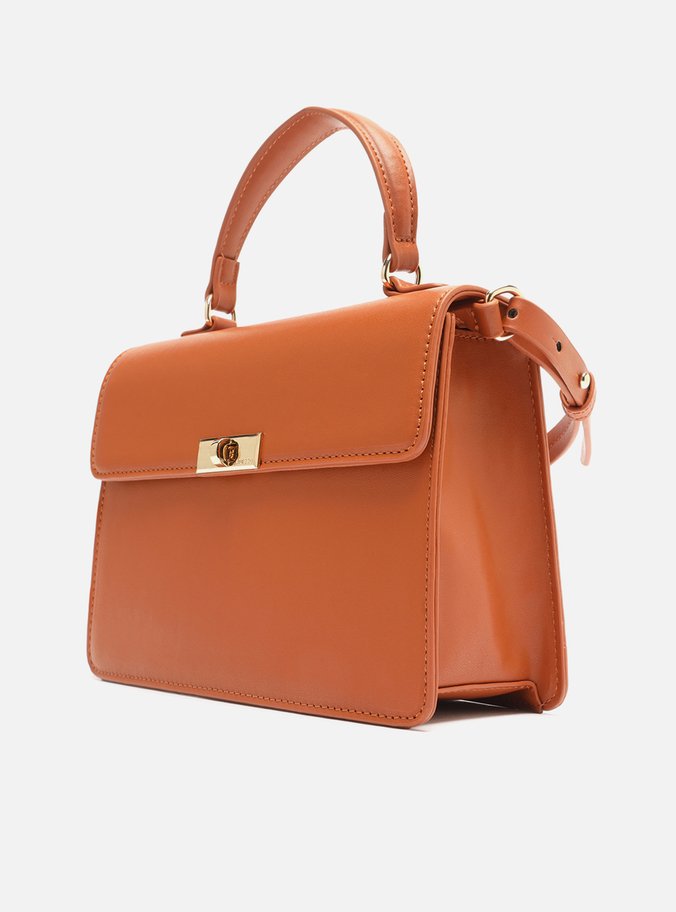 Bolsa Tote Marrom Quadrada