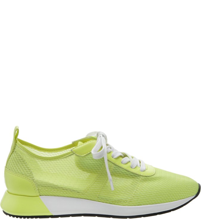 Tênis Tela Transparente Neon Limão