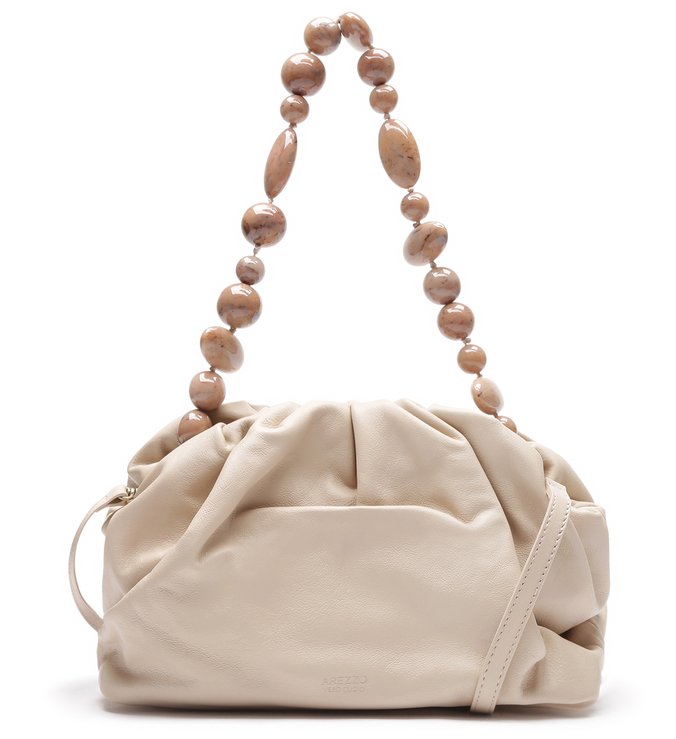 Bolsa Tiracolo Couro Amanda Média Latte