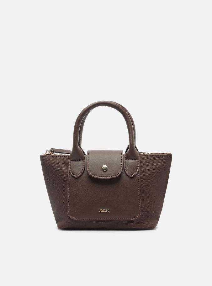 Bolsa Tote Marrom Média Bolso Frontal