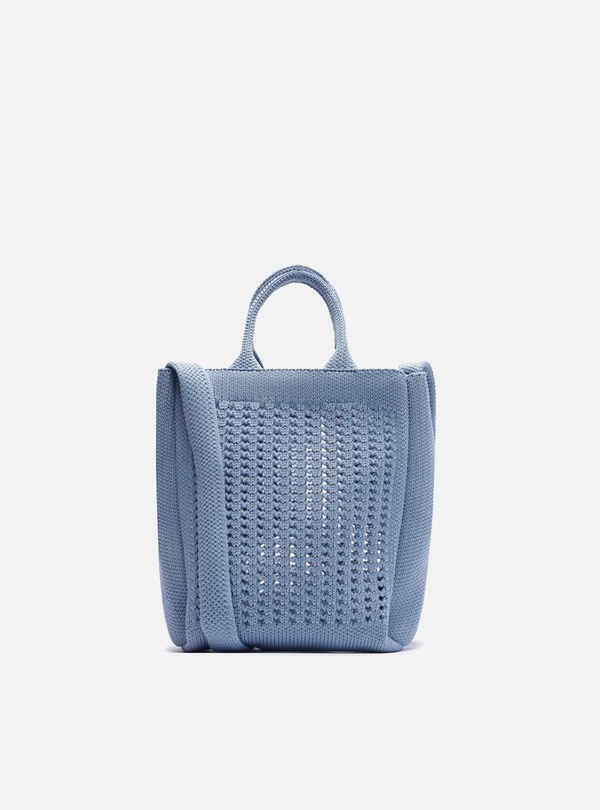 Bolsa Tote Azul Croche Monaco Pequena