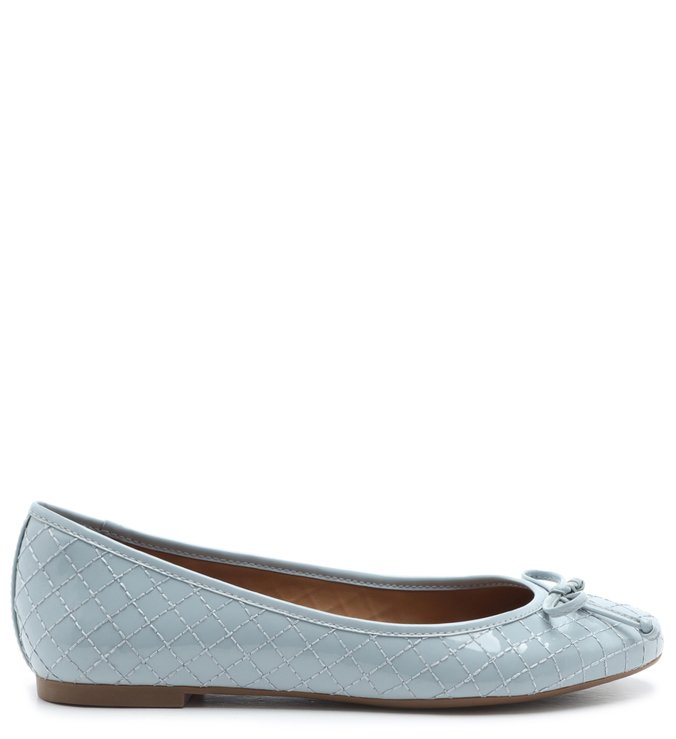 Sapatilha Azul Claro Verniz Matelassê Tiny Bow