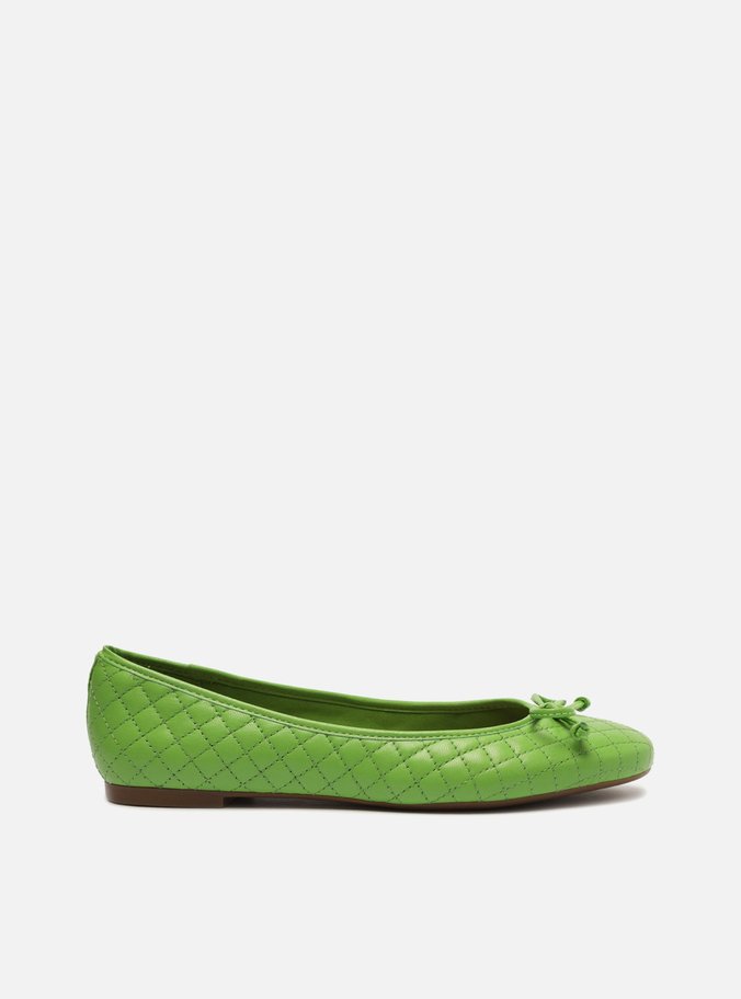 Sapatilha Verde Matelassê Laço Maça Verde