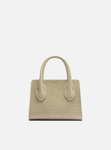 Bolsa Tote Off-White Croco Pequena