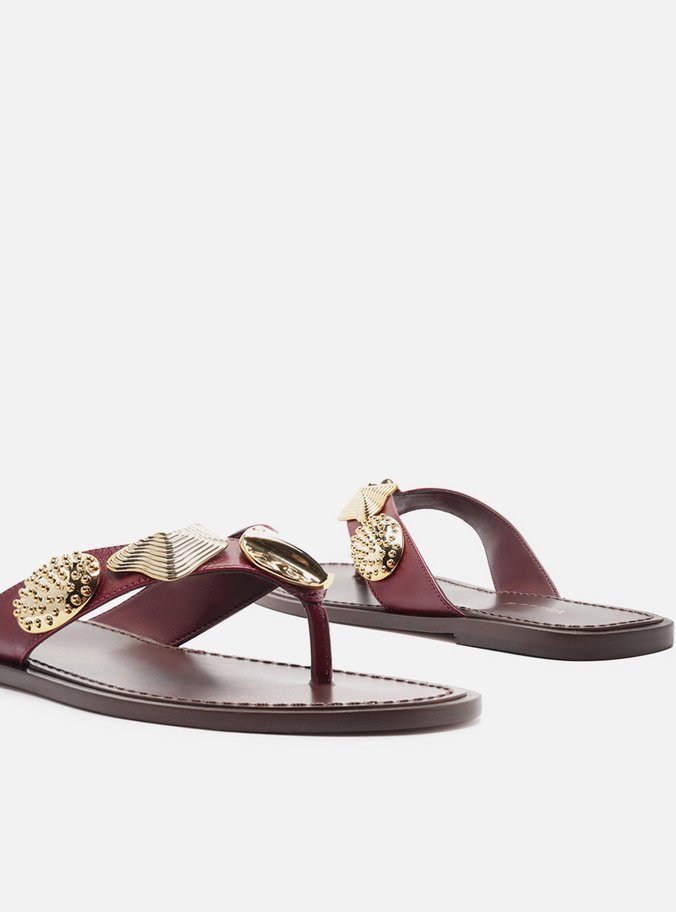 Rasteira Vermelha Flip Flop Metais