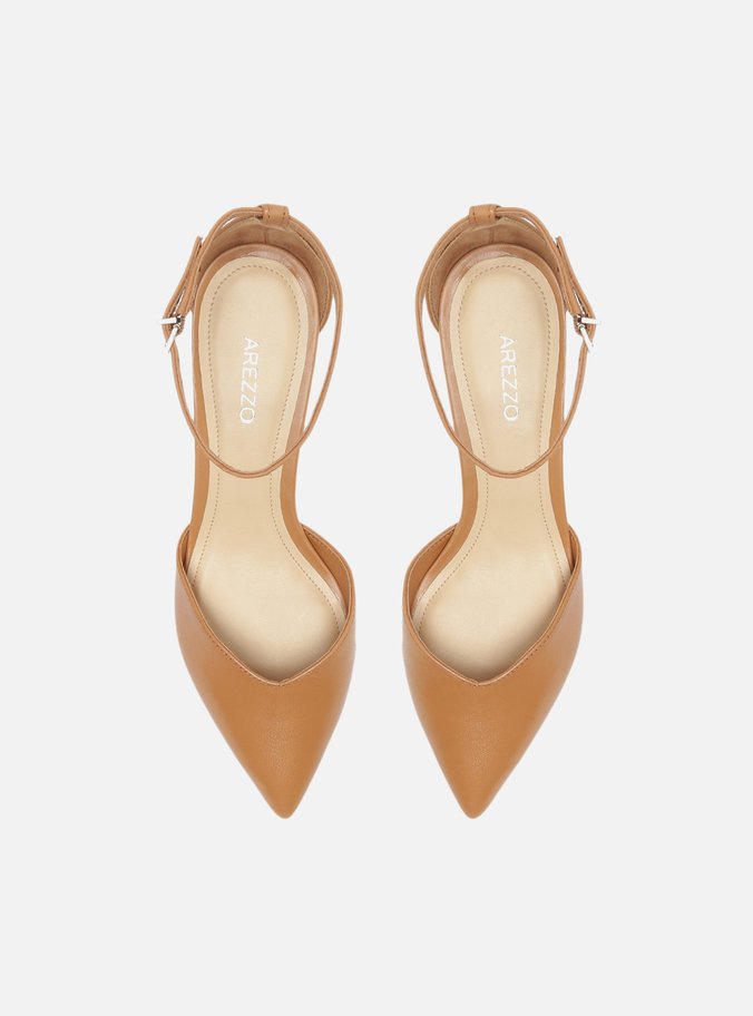 Scarpin Nude Salto Fino Slingback