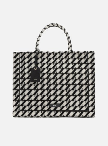 Bolsa Shopping Preta Grande ZZ Graphic