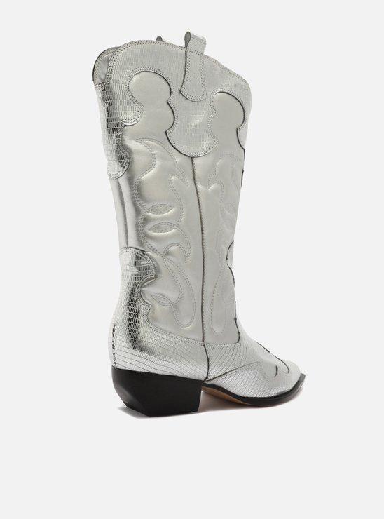Bota Prateada Cano Médio Western Georgia