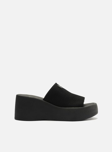 Tamanco Preta Knit Flatform Barcelona