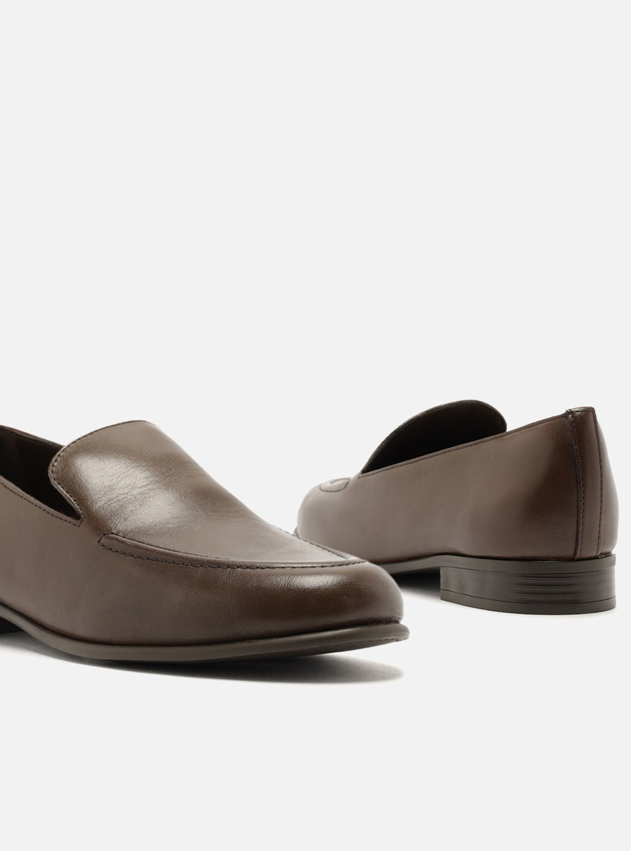Mocassim Marrom Couro Bico Redondo — foto 4