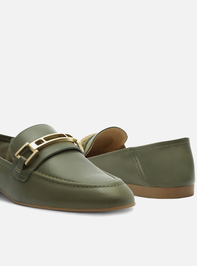 Mocassim Verde Salto Rasteiro