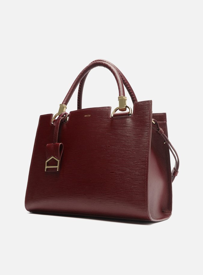 Bolsa Tote Bordô Couro Abraccio Grande