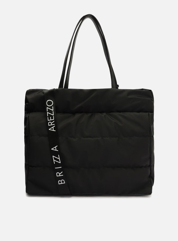 Bolsa Shopping Preta Nylon Gigi Grande