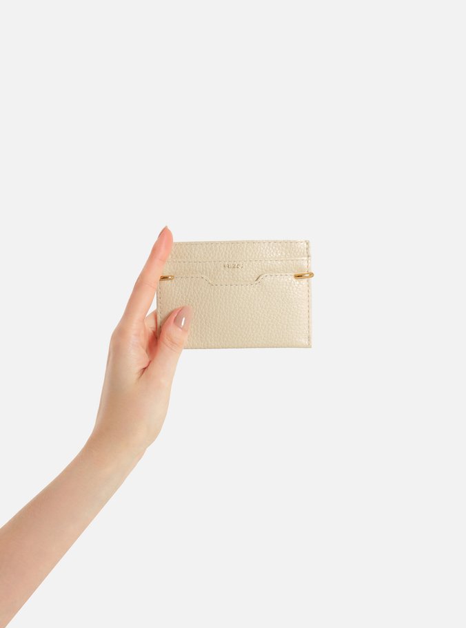 Porta-Cartões Off White Couro Metais