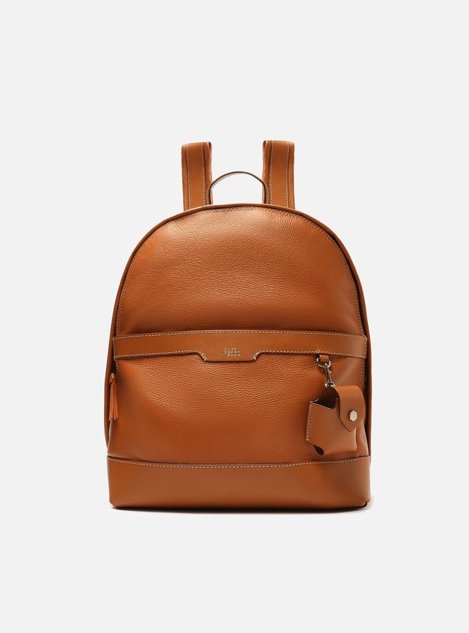 Mochila Marrom Couro Bee.ZZ Bari Grande