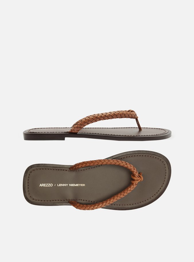 Rasteira Marrom Flip Flop Lenny Niemeyer
