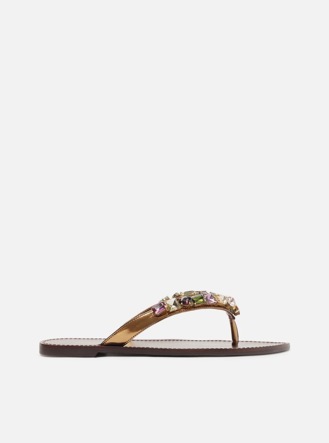 Rasteira Bronze Flip Flop Pedrarias