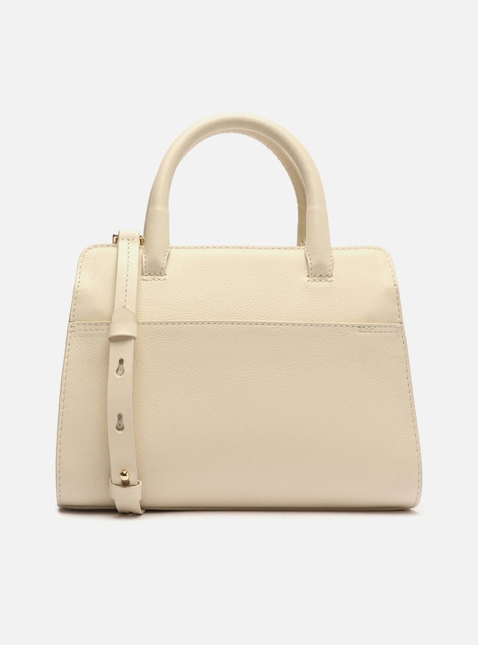 Bolsa Tote Off-White Couro Média Alças