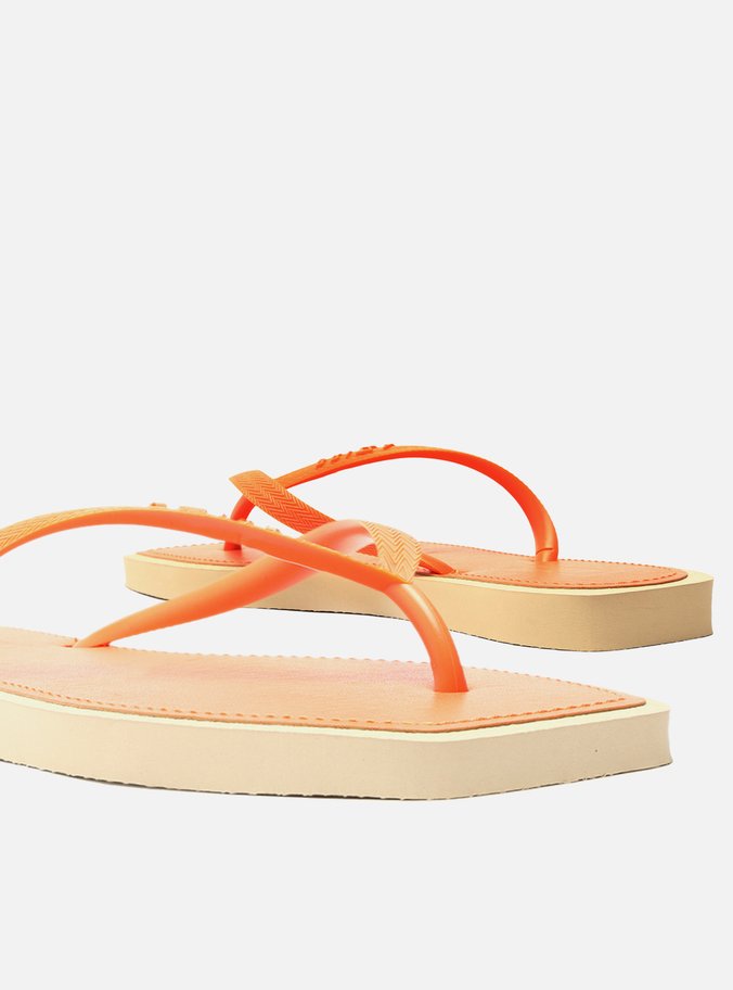 Chinelo de Dedo Laranja Square Bicolor Brizza Color