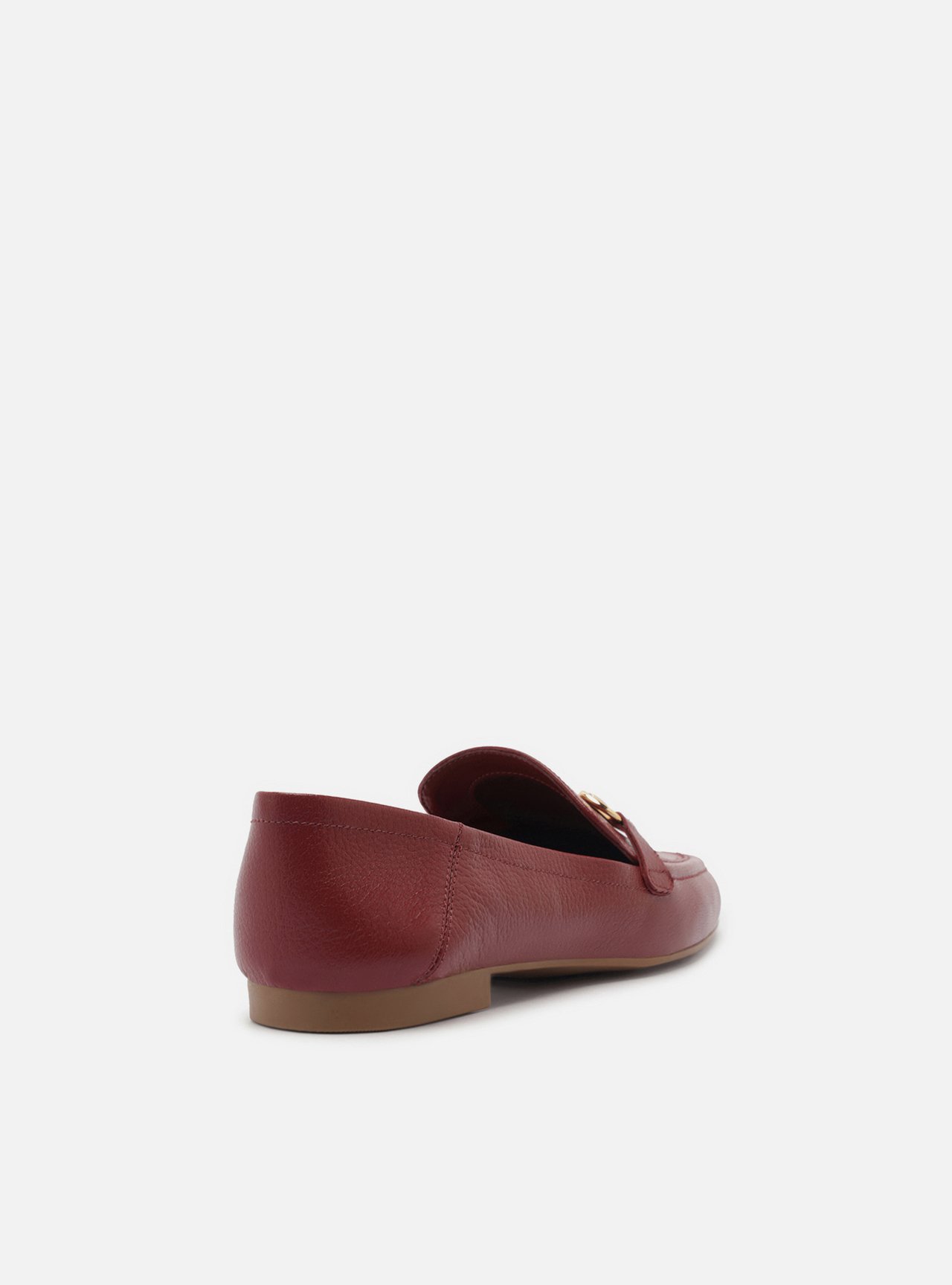 Mocassim Vermelho Couro Bridão Metálico Luma — foto 3