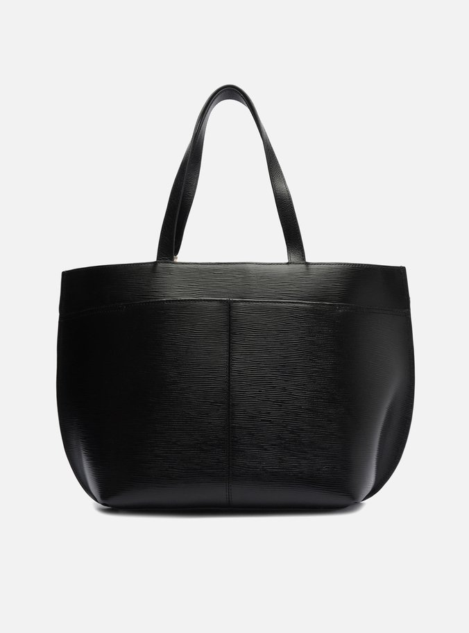 Bolsa Shopping Preta Couro Abraccio Grande