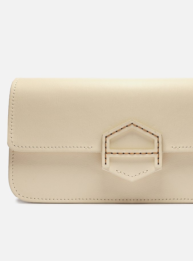 Bolsa Tiracolo Off-White Couro A001.2 Média