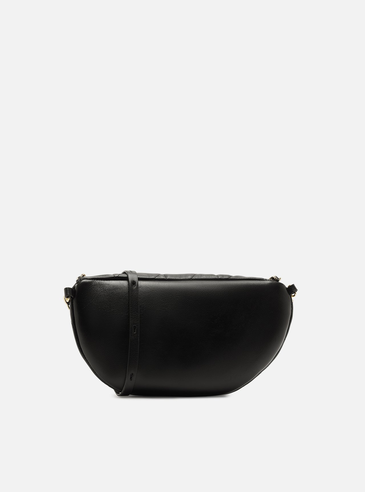 Bolsa Tiracolo Preta Couro Média Corrente — foto 3