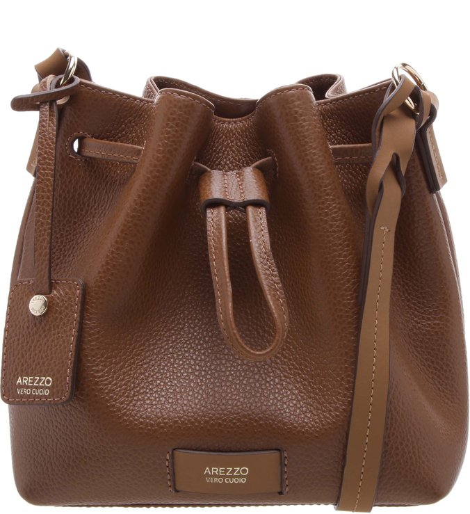 Bolsa Tiracolo Couro Isabel Média Imbuia e Castor
