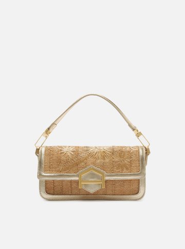 Bolsa Tiracolo Platino Couro A001 Natural Média
