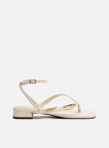 Sandália Rasteira Off-White Metal