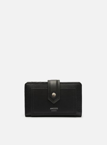 Carteira Preta Pequena Bolso Lapela