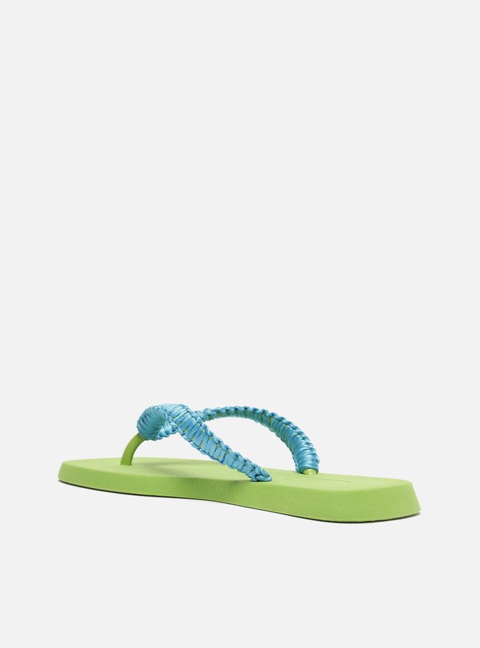 Chinelo de Dedo Verde Macramê Artesanal Brizza Fun