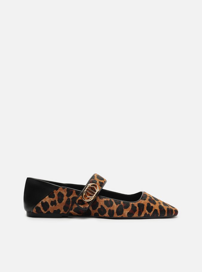 Sapatilha Animal Print Bico Quadrado